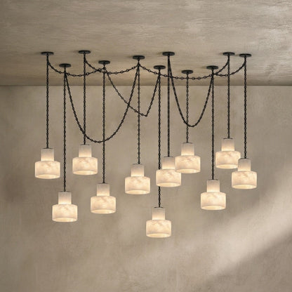 Multi-Tier Chain Drum Pendant Lamp
