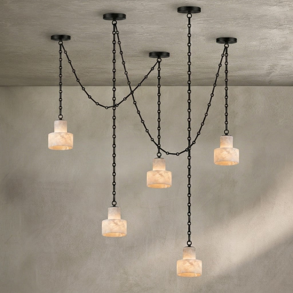 Multi-Tier Chain Drum Pendant Lamp