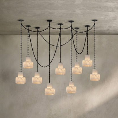 Multi-Tier Chain Drum Pendant Lamp
