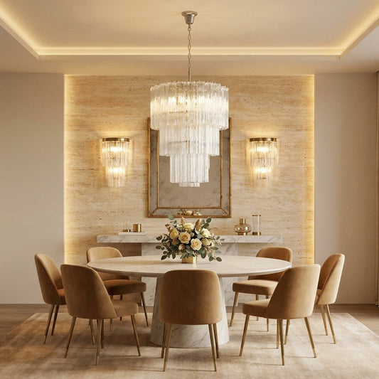 Murano Chandelier – 52 tubes – Transparent