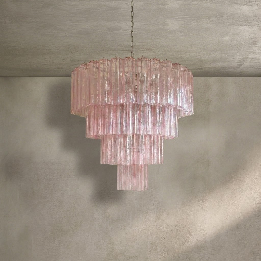 Murano Chandelier – 78 tubes – Pink