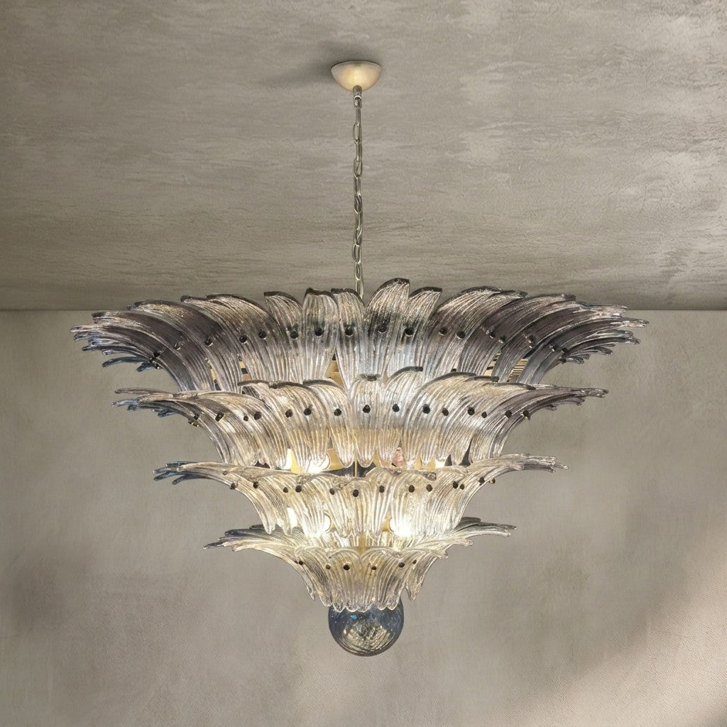 Murano Chandelier – Palmette – 163 glasses – Smoked