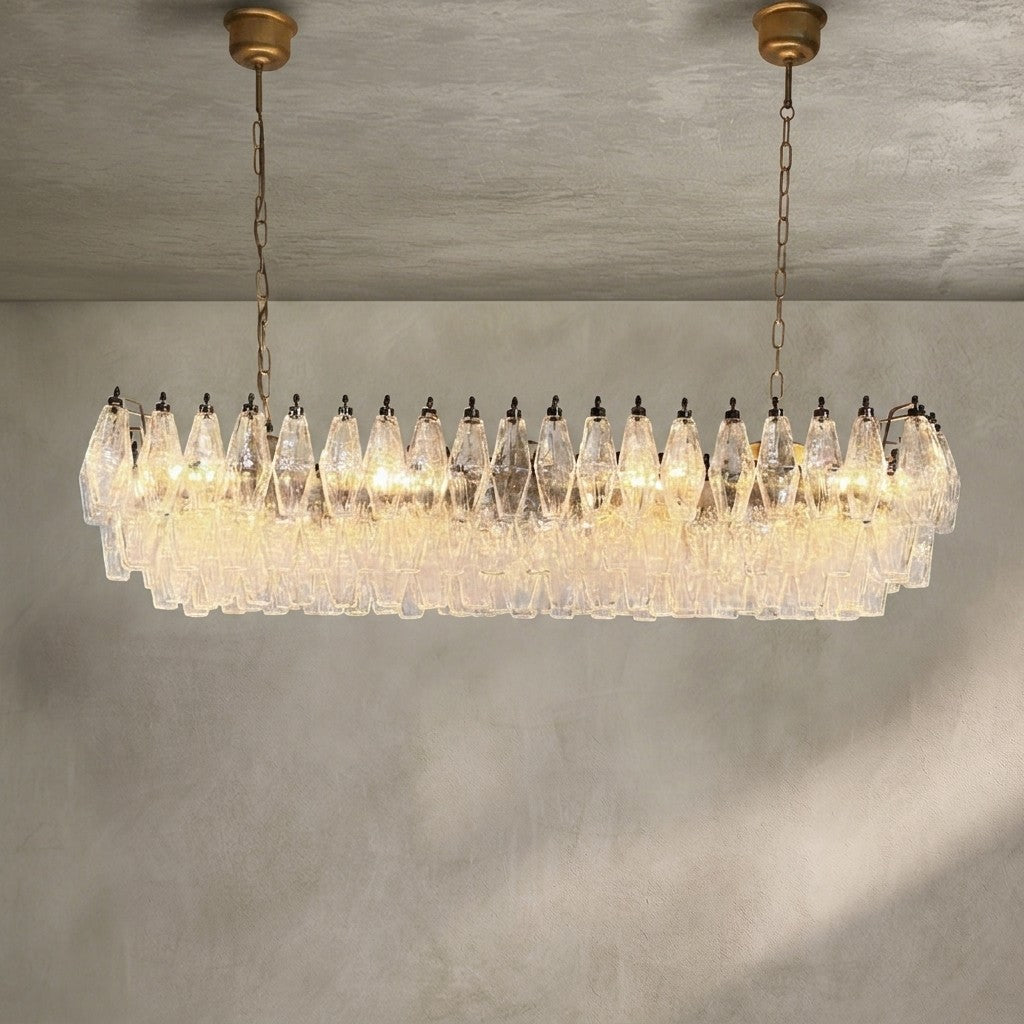 Murano Chandelier – Poliedri – 138 glass