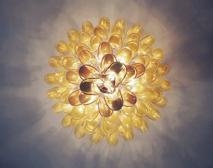 Murano Chandelier – 85 petals – Caramel