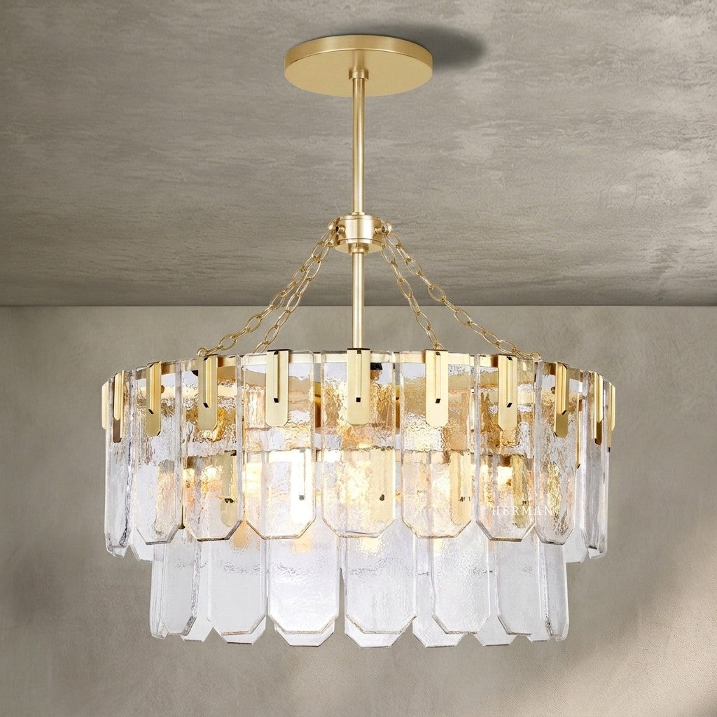 Nadia Glass Chandelier 30" 41"