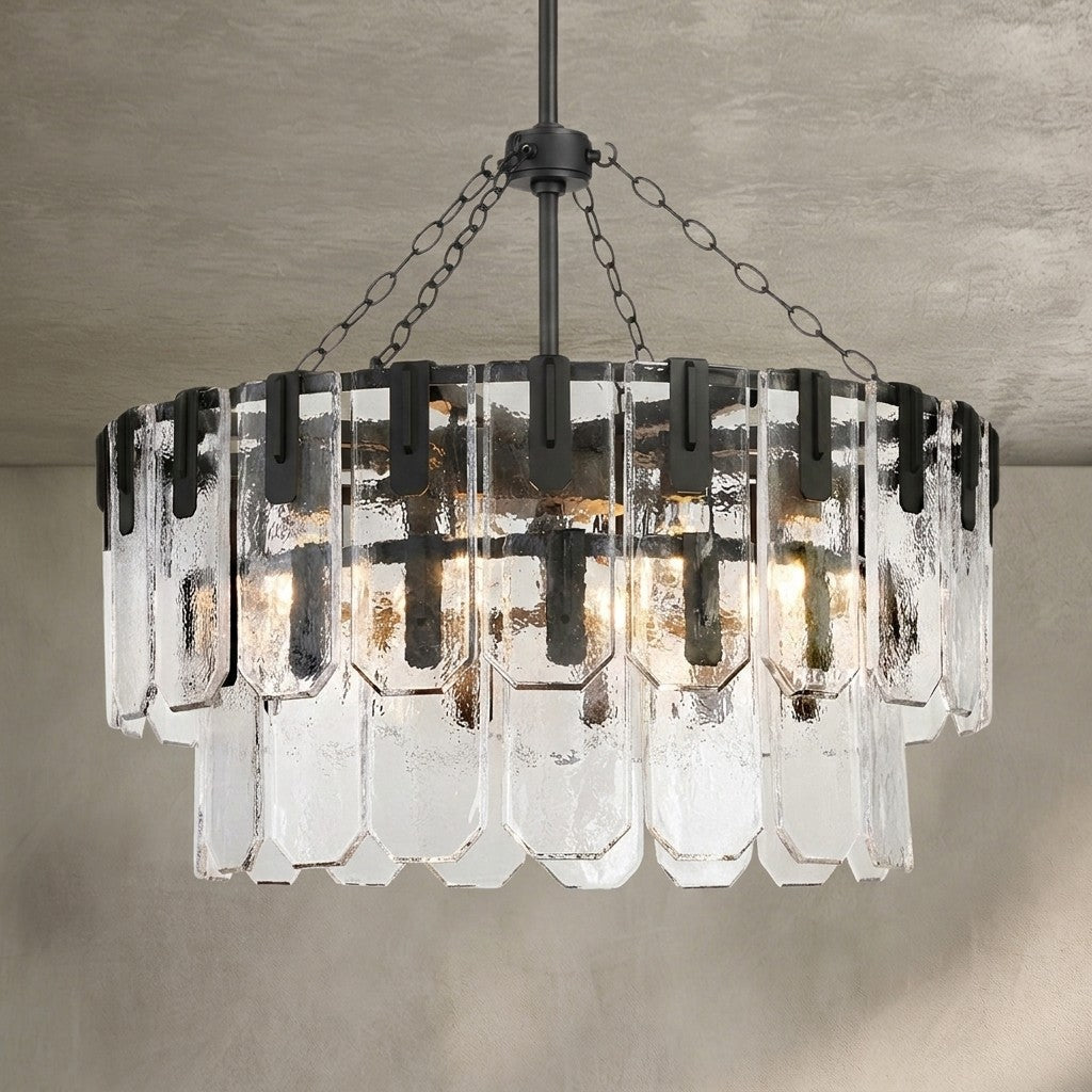 Nadia Glass Chandelier 30" 41"