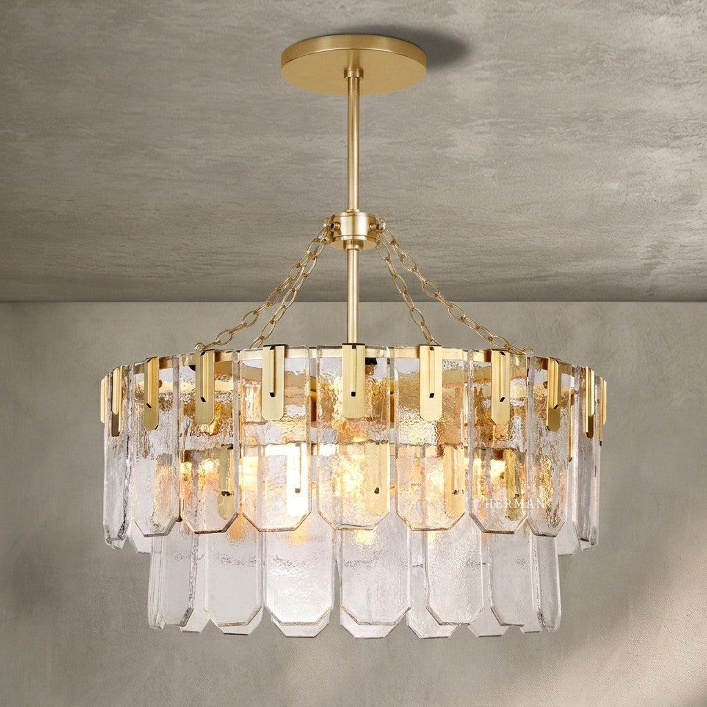 Nadia Glass Chandelier 30" 41"