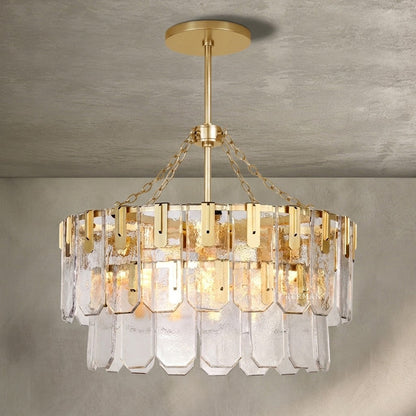 Nadia Glass Chandelier 30" 41"
