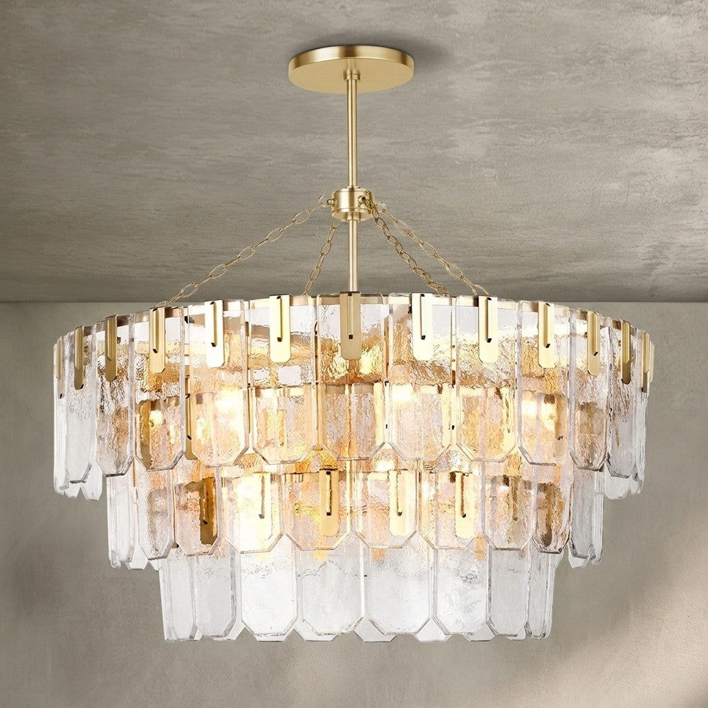 Nadia Glass Chandelier 30" 41"