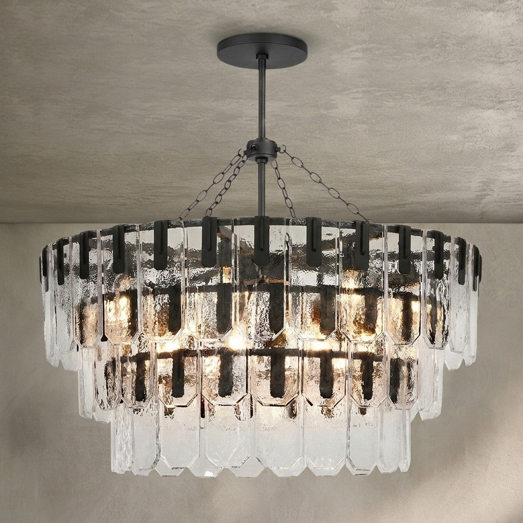 Nadia Glass Chandelier 30" 41"