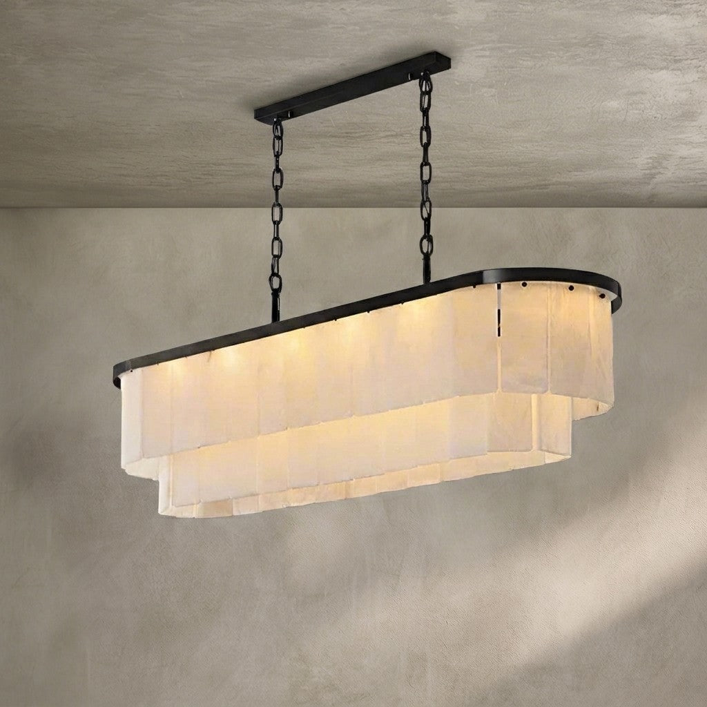 Natural Alabaster Chandelier