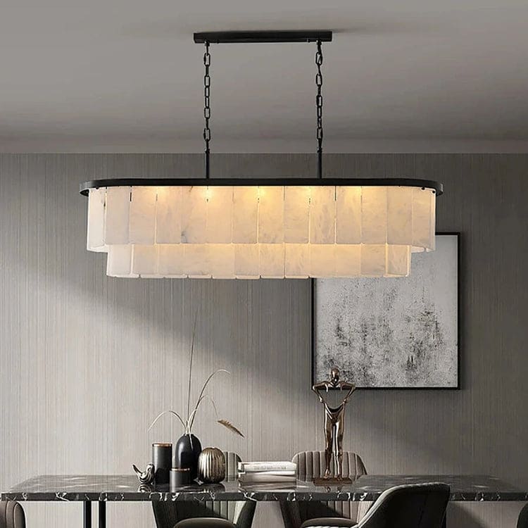 Natural Alabaster Chandelier