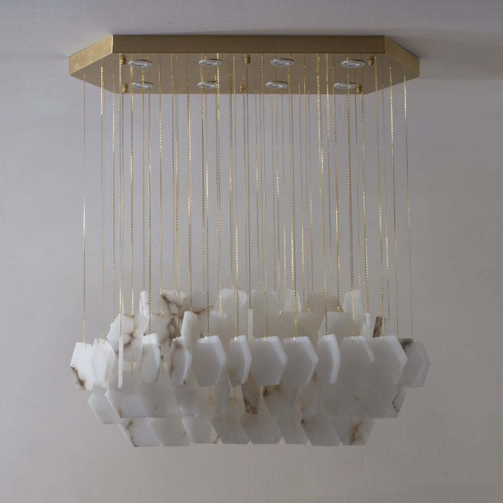 Natural Alabaster Cube Modern Chandelier | Morylighting (3)