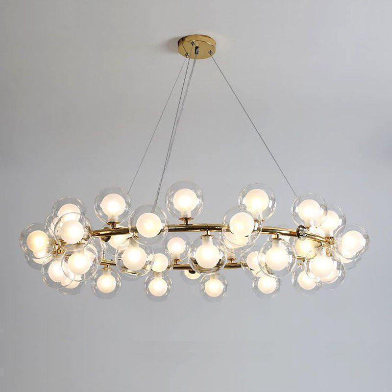 Modern Glass Round Chandelier For Living Room - morylighting