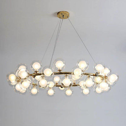 Modern Glass Round Chandelier For Living Room - morylighting