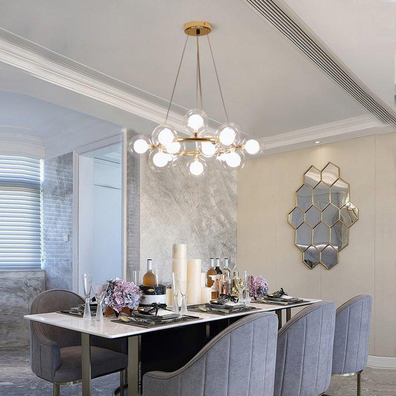Modern Glass Round Chandelier For Living Room - morylighting