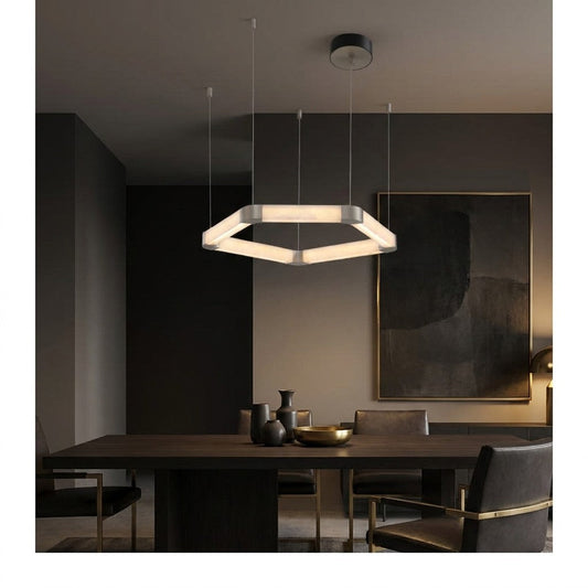 Ola Single Ring Alabaster Chandelier