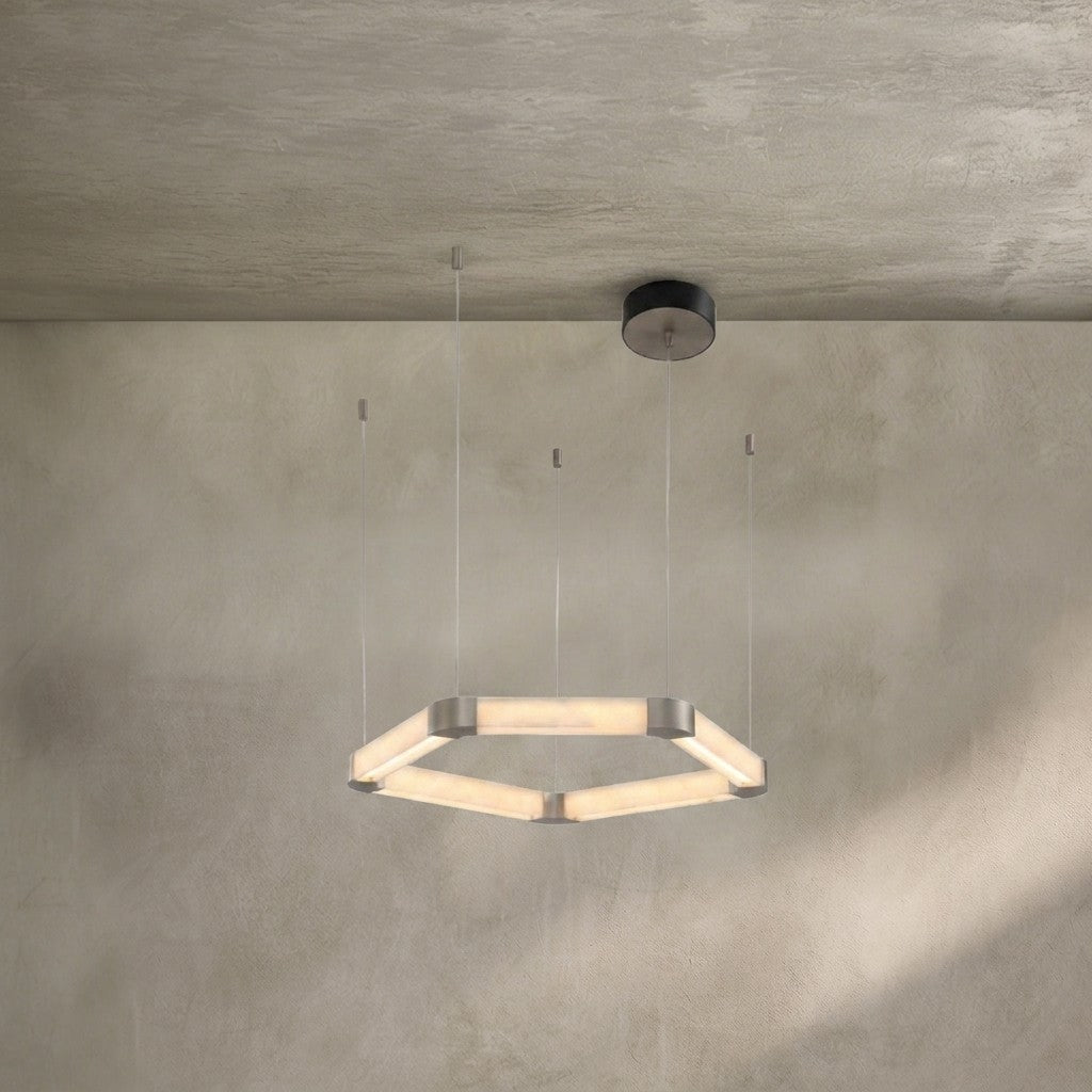 Ola Single Ring Alabaster Chandelier