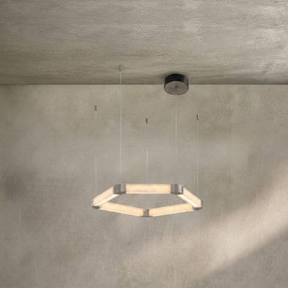 Ola Single Ring Alabaster Chandelier