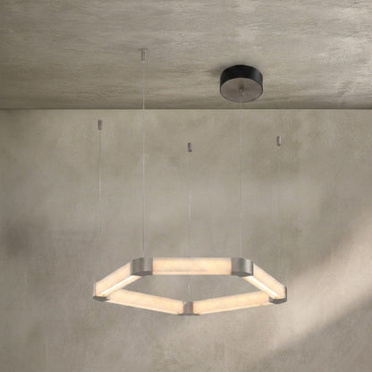 Ola Single Ring Alabaster Chandelier