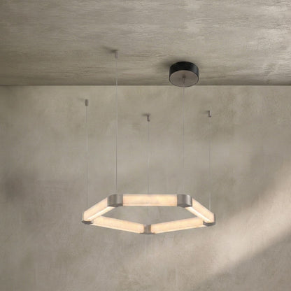Ola Single Ring Alabaster Chandelier