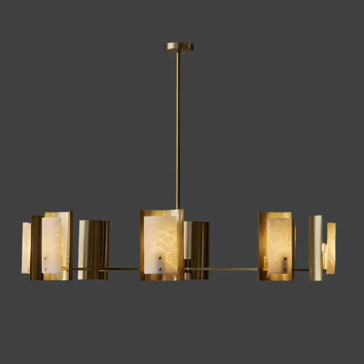 Spanish Alabaster Linear Chandelier