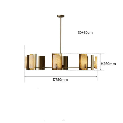 Spanish Alabaster Linear Chandelier