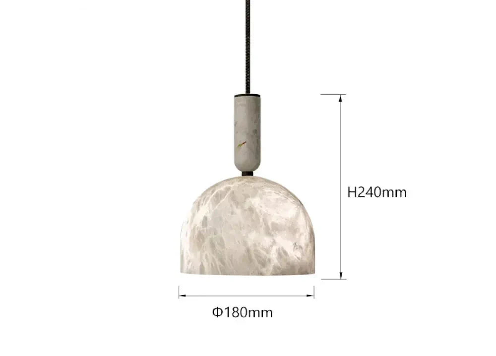 Alabaster Dome Pendant Light