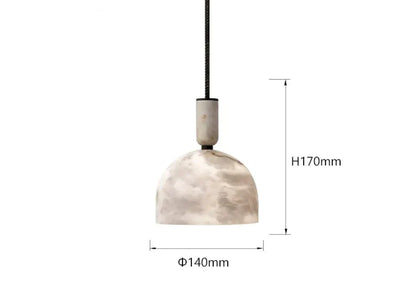 Alabaster Dome Pendant Light