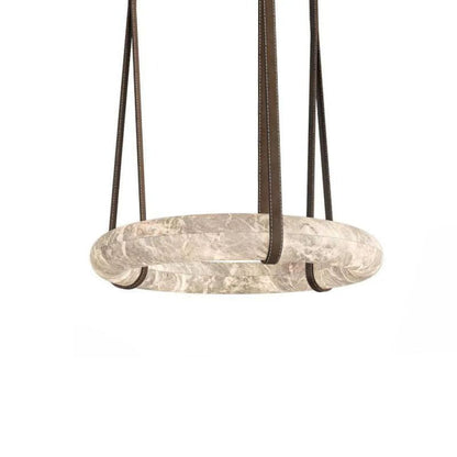Alabaster Ring Pendant  rbrights 39.4" D