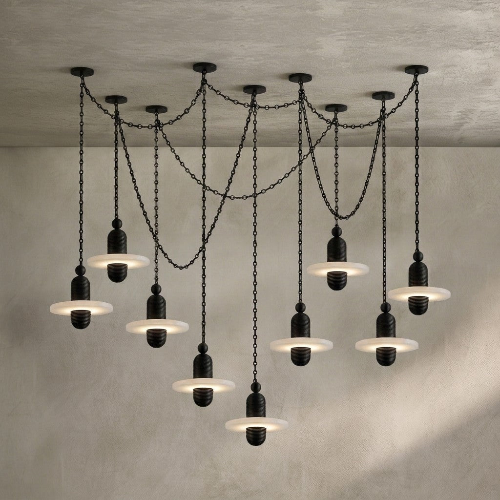 Orbital Drift Chain Chandelier
