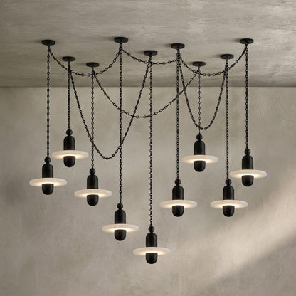 Orbital Drift Chain Chandelier