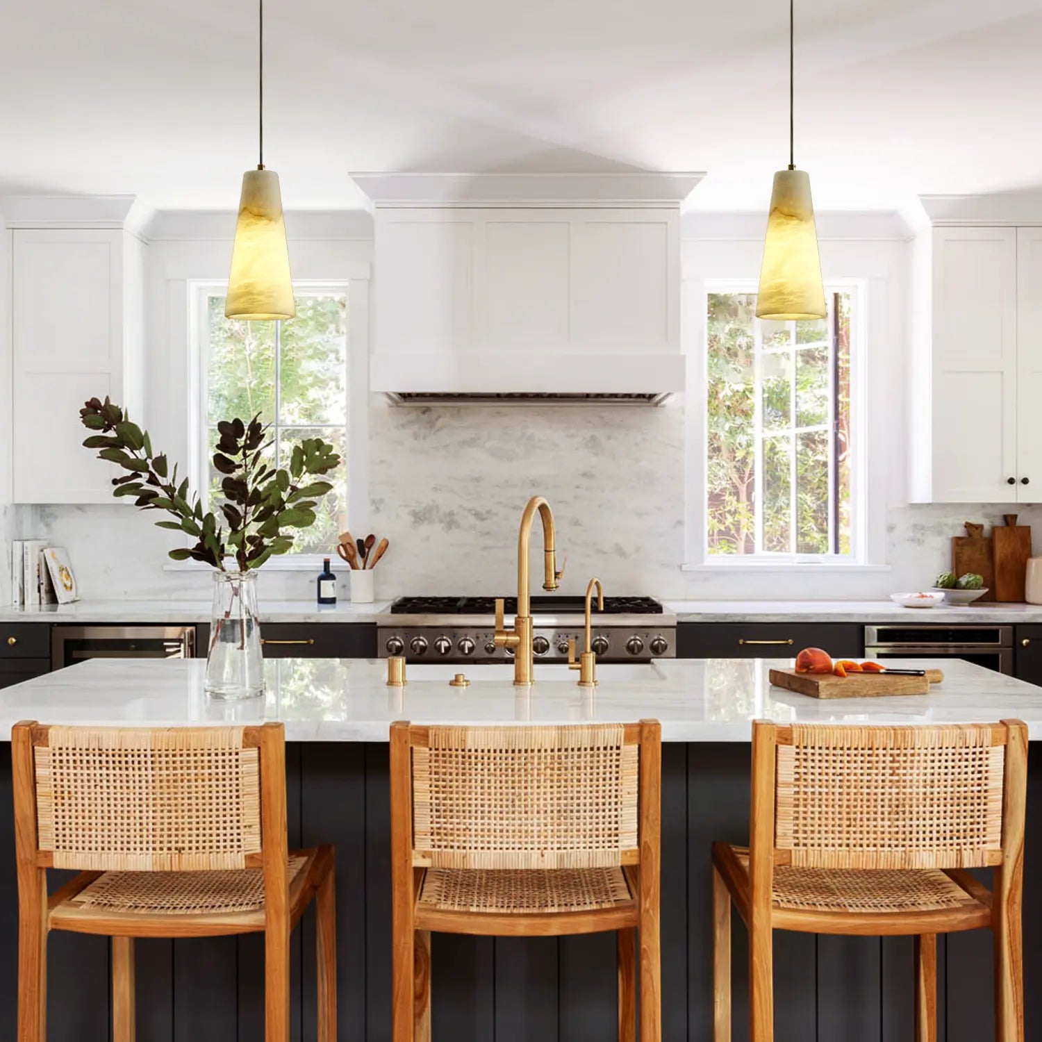 Alabaster Modern Pendant Lights Kitchen Island