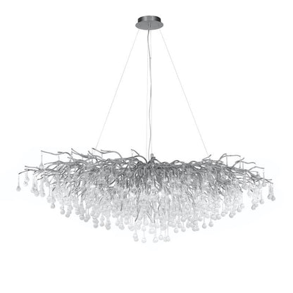 Stunning Tree Branch Crystal Chandelier with Clear Teardrop-shaped for Living/Dining Room