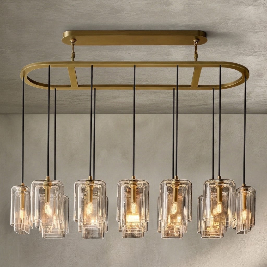 Lcaver Clear Glass Linear Chandelier