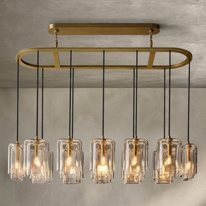 Lcaver Clear Glass Linear Chandelier