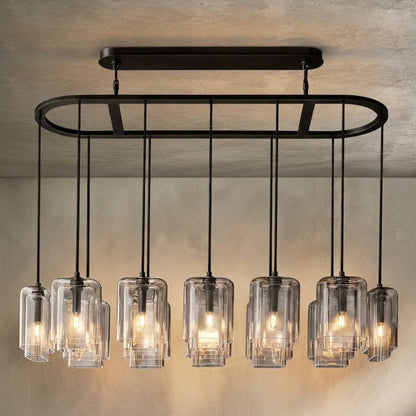 Lcaver Clear Glass Linear Chandelier