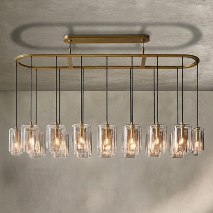 Lcaver Clear Glass Linear Chandelier