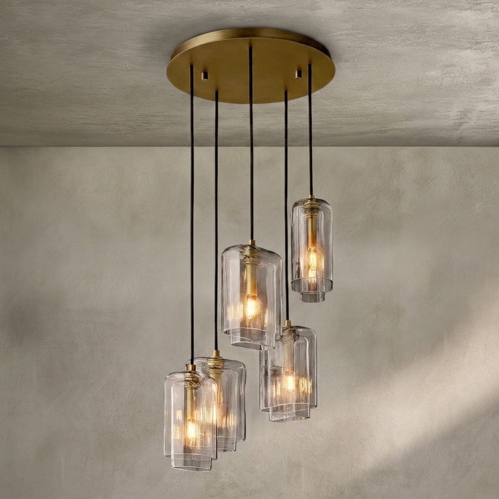 Lcaver Clear Glass Cluster Chandelier