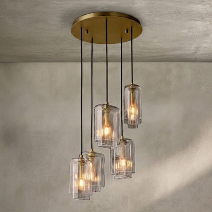 Lcaver Clear Glass Cluster Chandelier