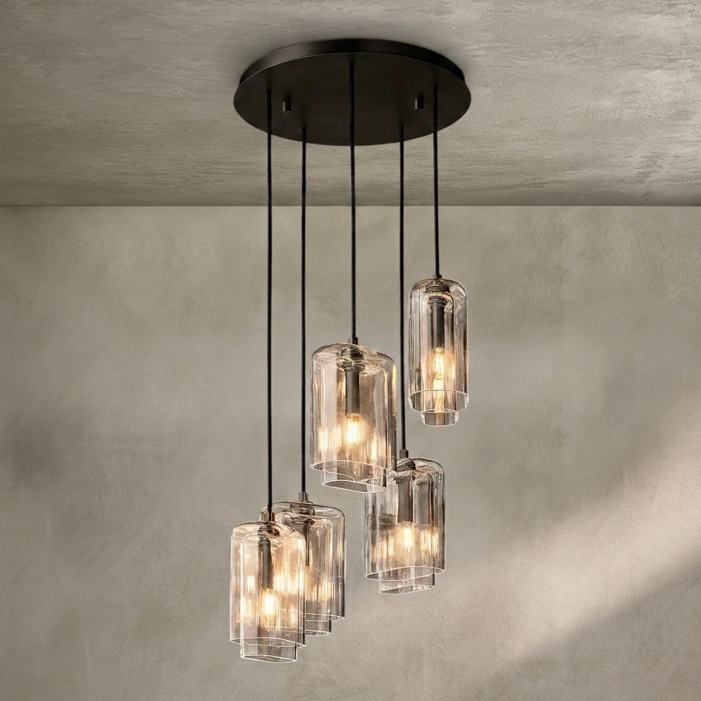 Lcaver Clear Glass Cluster Chandelier