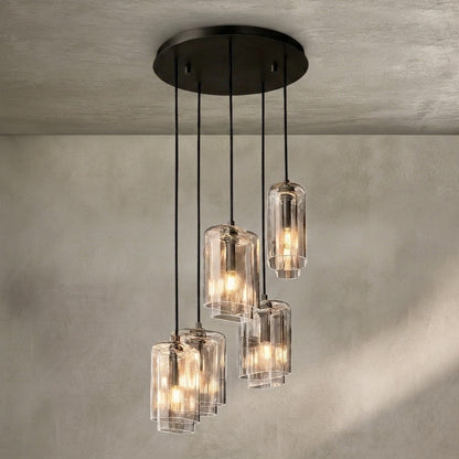 Lcaver Clear Glass Cluster Chandelier