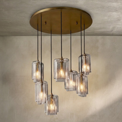 Lcaver Clear Glass Cluster Chandelier