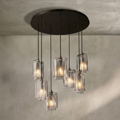 Lcaver Clear Glass Cluster Chandelier