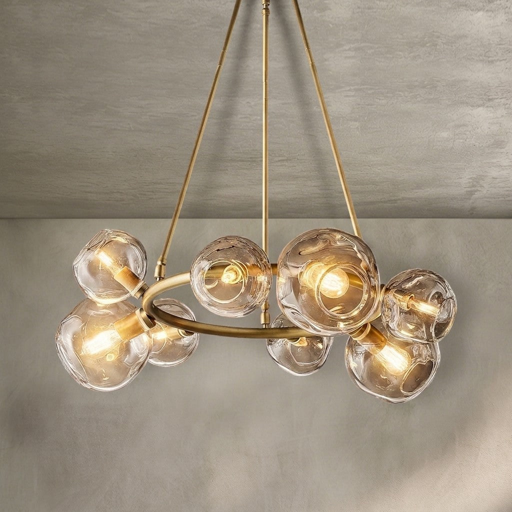 Bubble Clear Glass Round Chandelier 36'' 48'' 60'' 72'' 84''for Living room