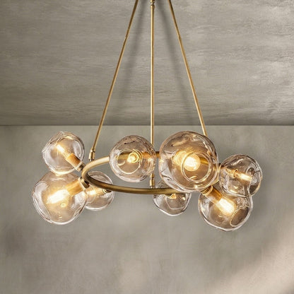 Bubble Clear Glass Round Chandelier 36'' 48'' 60'' 72'' 84''for Living room