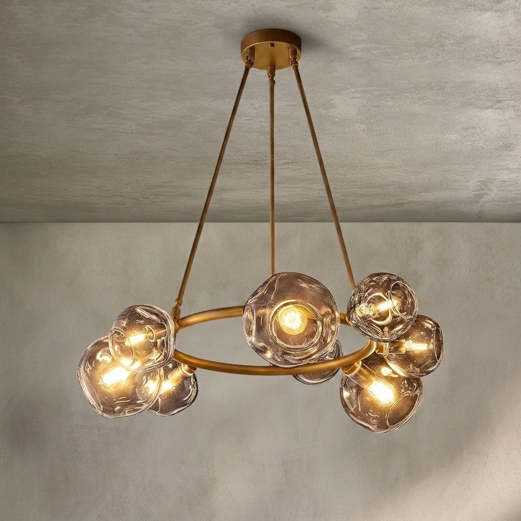 Bubble Clear Glass Round Chandelier 36'' 48'' 60'' 72'' 84''for Living room