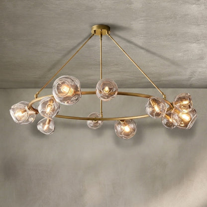 Bubble Clear Glass Round Chandelier 36'' 48'' 60'' 72'' 84''for Living room