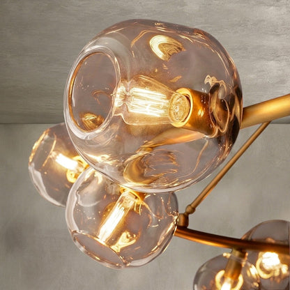 Bubble Clear Glass Round Chandelier 36'' 48'' 60'' 72'' 84''for Living room