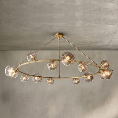 Bubble Clear Glass Round Chandelier 36'' 48'' 60'' 72'' 84''for Living room
